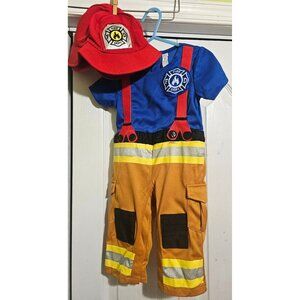 My First Fireman Costume 6-12 Months Baby Firefighter Uniform Soft Hat Halloween